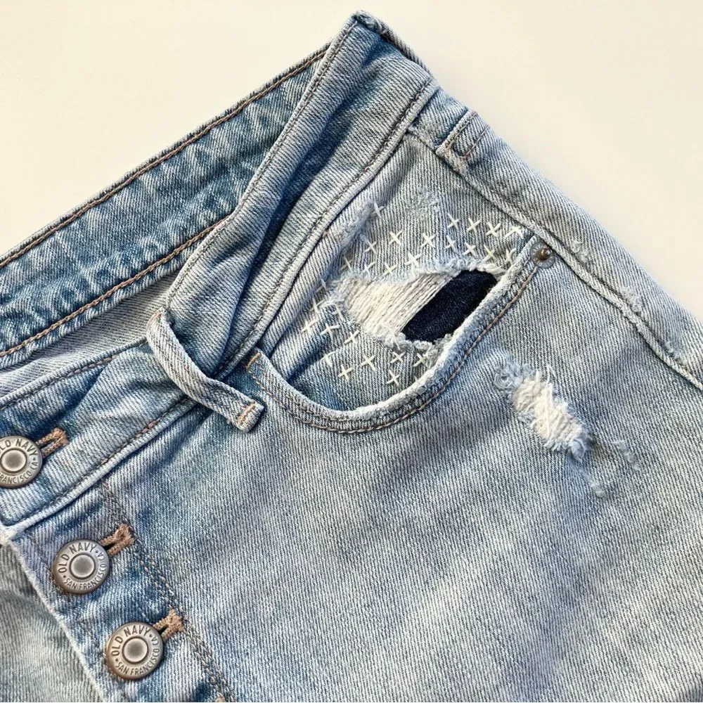 Sashiko Denim Bermuda Shorts